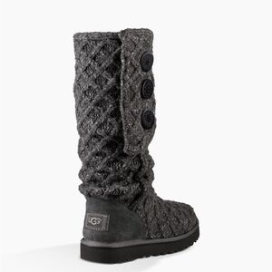 UGG Women's Charcoal Knit Button Boots